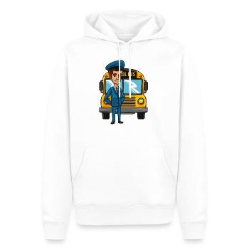 Schulbusfahrer Schule Bus Fahrer Kinder Geschenk - Männer Premium Bio Hoodie - Weiß - Vorne - Nico (187cm)