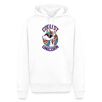 Coolest Unicorn Einhorn - Männer Premium Bio Hoodie - Weiß - Vorne - Nico (187cm)