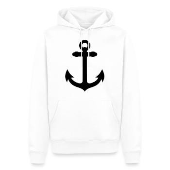 Anker - Männer Premium Bio Hoodie - Weiß - Vorne - Nico (187cm)