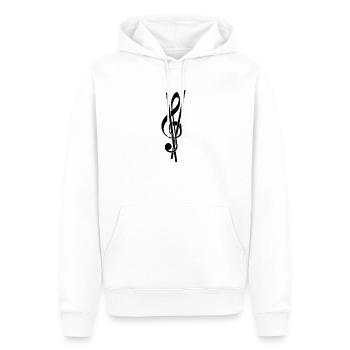 Batterie Clés musicales Musique Cadeau drôle - Sweat à capuche Premium bio Homme - blanc - Devant - Nico (187cm)