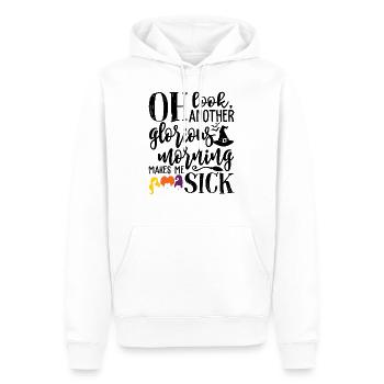 Oh Look Another Glorious Morning Makes Me Sick - Männer Premium Bio Hoodie - Weiß - Vorne - Nico (187cm)