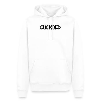 Cocu | Cocu, Femme Chaude, Relation Ouverte - Sweat à capuche Premium bio Homme - blanc - Devant - Nico (187cm)