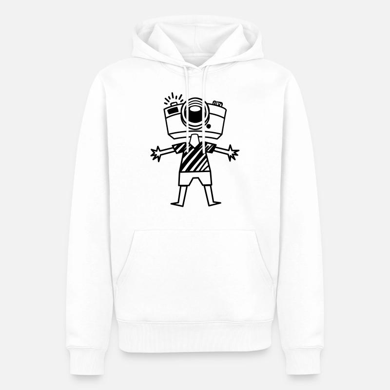 camerahead - Männer Premium Bio Hoodie - Weiß