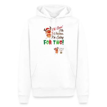Oh Deer This Christmas I'm Eating For Two Funny - Men’s Premium Organic Hoodie - white - Front - Nico (187cm)