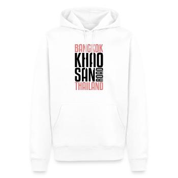 Khao San Road | Bangkok, Thaïlande, Routard - Sweat à capuche Premium bio Homme - blanc - Devant - Nico (187cm)