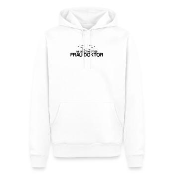 Ab jetzt heißt es Frau Doktor | Doktortitel - Männer Premium Bio Hoodie - Weiß - Vorne - Nico (187cm)