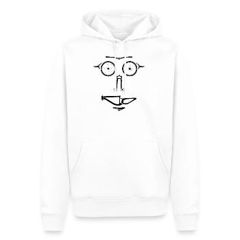 Fahrrad bike Radfahren Radeln Single speed Sattel - Männer Premium Bio Hoodie - Weiß - Vorne - Nico (187cm)