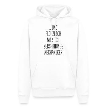 CNC Dreher Fräser Zerspanungsmechaniker Geschenk - Männer Premium Bio Hoodie - Weiß - Vorne - Nico (187cm)