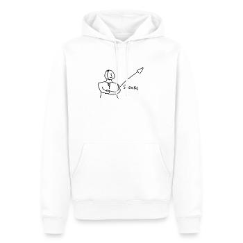 stonks meme (Farbversion) - Männer Premium Bio Hoodie - Weiß - Vorne - Nico (187cm)