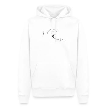 Battement de cœur de surfeur - Sweat à capuche Premium bio Homme - blanc - Devant - Nico (187cm)