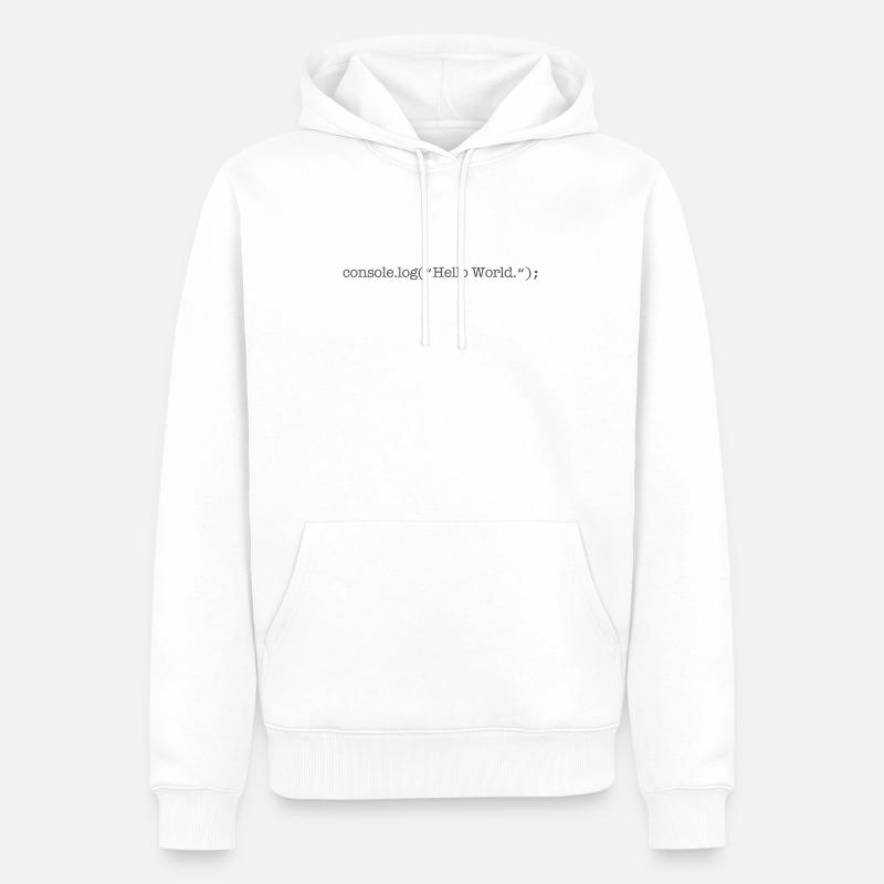 Développeur Javascript Geek - Sweat à capuche Premium bio Homme - blanc