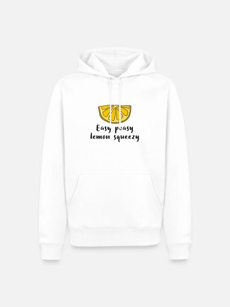 Lemon Lemon Easy peasy lemon squeezy - Men’s Premium Organic Hoodie - white