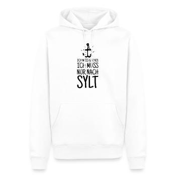 Sylt Nordsee lustiger Spruch - Männer Premium Bio Hoodie - Weiß - Vorne - Nico (187cm)
