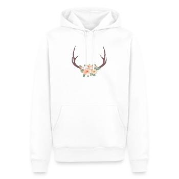 Fleurs de bois de boho 3 - Sweat à capuche Premium bio Homme - blanc - Devant - Nico (187cm)