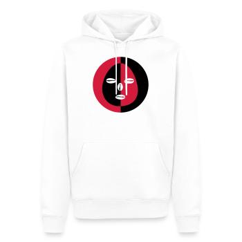 Eleggua - Men’s Premium Organic Hoodie - white - Front - Nico (187cm)