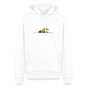 CAMPER BUS VAN Voyage Palmiers Sud - Sweat à capuche Premium bio Homme - blanc - Devant - Nico (187cm)
