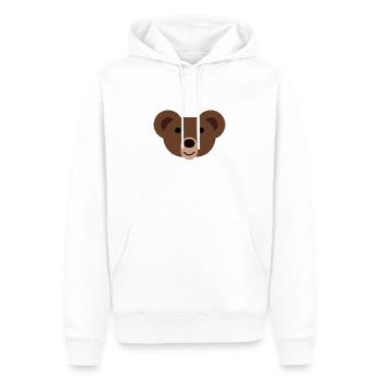 Ours ours - Sweat à capuche Premium bio Homme - blanc - Devant - Nico (187cm)