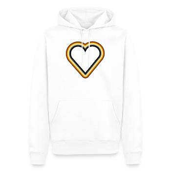 Bear Heart oultine - Männer Premium Bio Hoodie - Weiß - Vorne - Nico (187cm)
