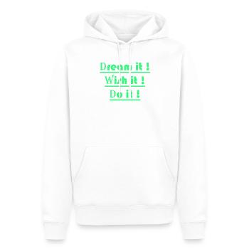 DWD - Sweat à capuche Premium bio Homme - blanc - Devant - Nico (187cm)