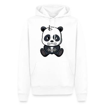 Panda Gaming - Männer Premium Bio Hoodie - Weiß - Vorne - Nico (187cm)