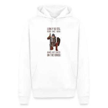 Jesus I Only Kneel For One He died on the cross - Männer Premium Bio Hoodie - Weiß - Vorne - Nico (187cm)