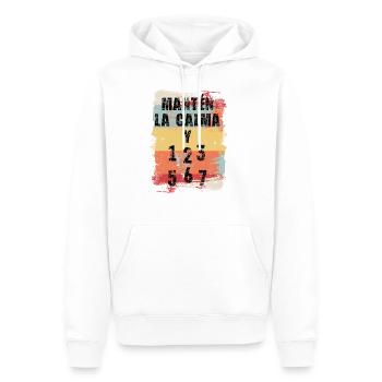 Keep Calm And Dance Salsa - Männer Premium Bio Hoodie - Weiß - Vorne - Nico (187cm)