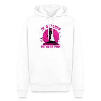 In October We Wear Pink Halloween T Shirt - Männer Premium Bio Hoodie - Weiß - Vorne - Nico (187cm)
