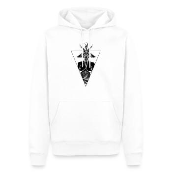 Dämonische Baphomet-Ziege - Männer Premium Bio Hoodie - Weiß - Vorne - Nico (187cm)
