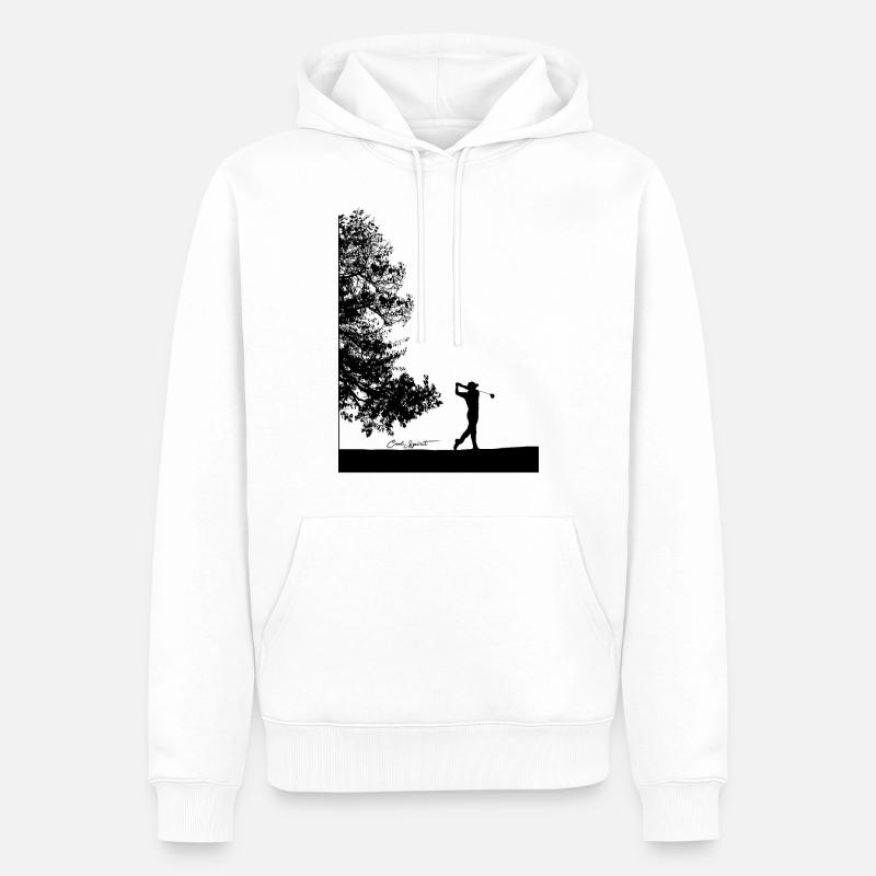 Let's golf Men - Sweat à capuche Premium bio Homme - blanc