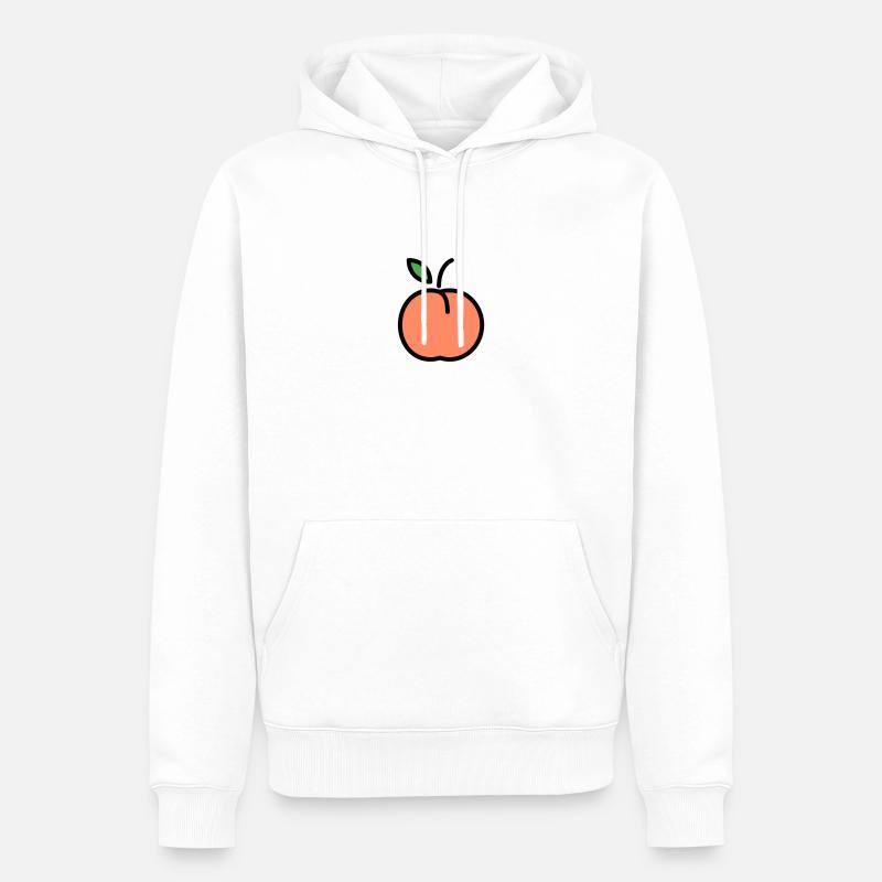 Nur ein Pfirsich - Männer Premium Bio Hoodie - Weiß