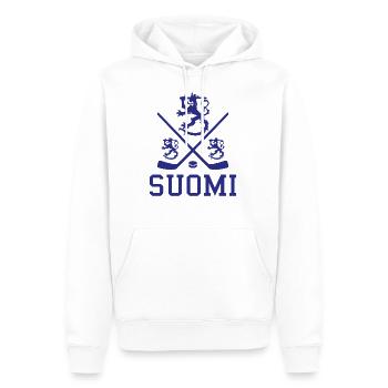 Suomi Hockey - Männer Premium Bio Hoodie - Weiß - Vorne - Nico (187cm)