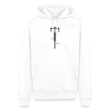 Silhouette avant de vélo de route - Sweat à capuche Premium bio Homme - blanc - Devant - Nico (187cm)