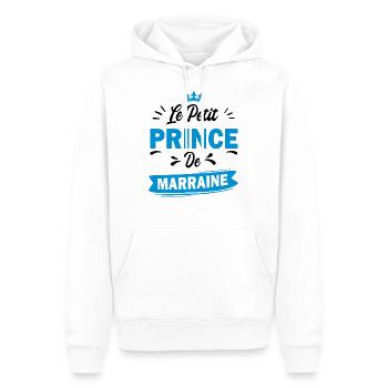 le Prince de marraine - Sweat à capuche Premium bio Homme - blanc - Devant - Nico (187cm)