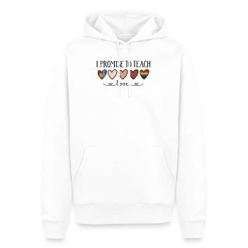 I Promise To Teach Love Autism Melanin Rainbow - Männer Premium Bio Hoodie - Weiß - Vorne - Nico (187cm)