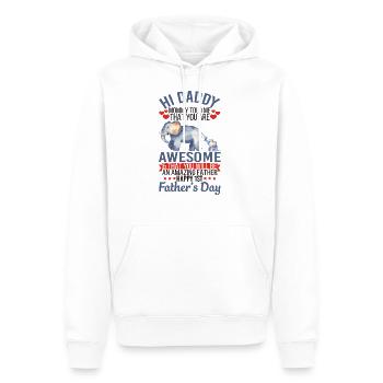 Hi Daddy You Are Awesome Happy 1st Father's Day - Männer Premium Bio Hoodie - Weiß - Vorne - Nico (187cm)