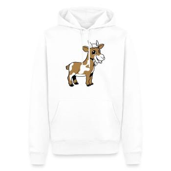 Ziege meckern lächeln - Männer Premium Bio Hoodie - Weiß - Vorne - Nico (187cm)