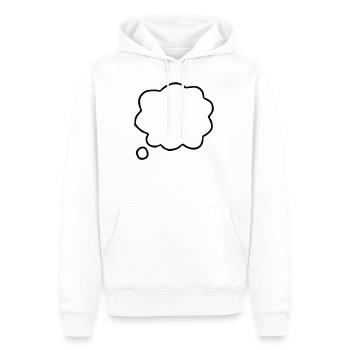 Emoji de la vessie de croquis noir - Sweat à capuche Premium bio Homme - blanc - Devant - Nico (187cm)