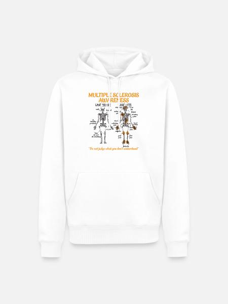 Multiple Sclerosis Awareness - Men’s Premium Organic Hoodie - white