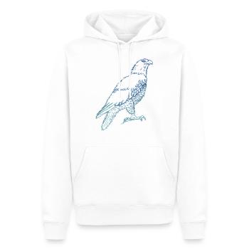 Adler Skizze - Männer Premium Bio Hoodie - Weiß - Vorne - Nico (187cm)