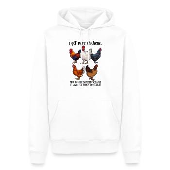 Chicken Farmer Chicken Mom - Männer Premium Bio Hoodie - Weiß - Vorne - Nico (187cm)