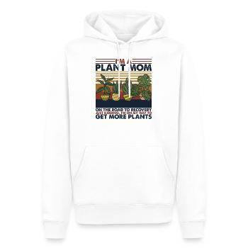 Plant Mom Vintage Retro Sunset - Männer Premium Bio Hoodie - Weiß - Vorne - Nico (187cm)