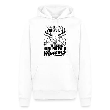 Pack My Diapers I'm Going Hunting With Mommy - Männer Premium Bio Hoodie - Weiß - Vorne - Nico (187cm)