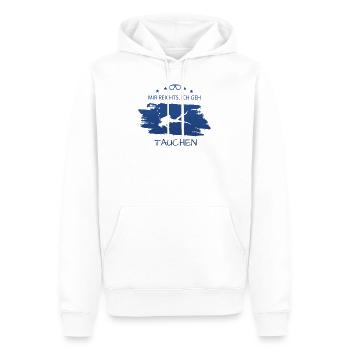 Tauchen - Männer Premium Bio Hoodie - Weiß - Vorne - Nico (187cm)