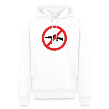 Peace - No War - Peace Movement - Men’s Premium Organic Hoodie - white - Front - Nico (187cm)