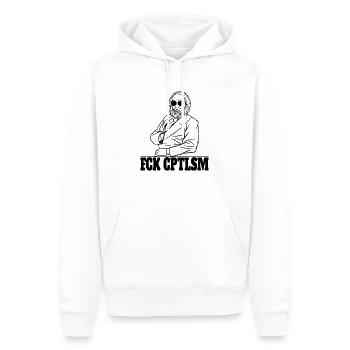 Karl Marx FCK CPTLSM - Männer Premium Bio Hoodie - Weiß - Vorne - Nico (187cm)