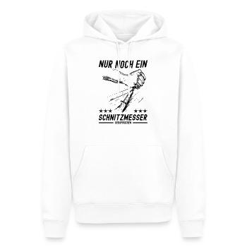 Holz Schnitzen - Männer Premium Bio Hoodie - Weiß - Vorne - Nico (187cm)