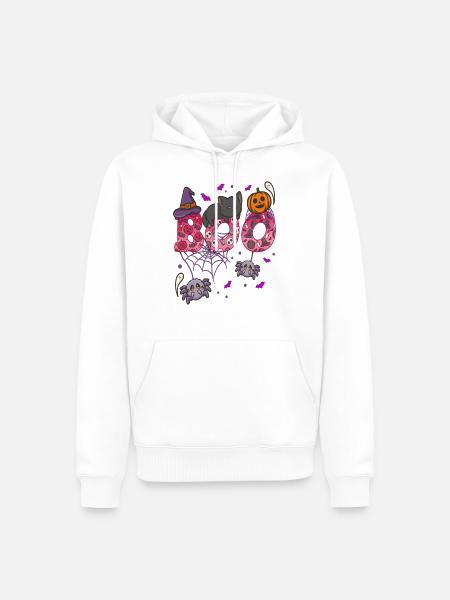 Halloween Boo Costume - Männer Premium Bio Hoodie - Weiß