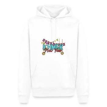 Cambodge Khmer Nouvel An Choul Chnam I Cadeau - Sweat à capuche Premium bio Homme - blanc - Devant - Nico (187cm)