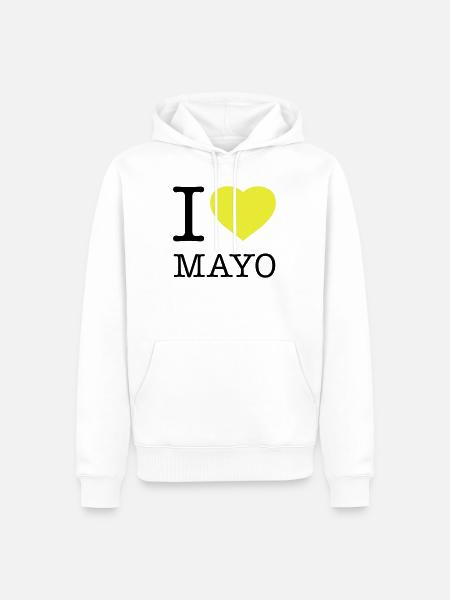 I LOVE MAYONNAISE Mayo - Men’s Premium Organic Hoodie - white