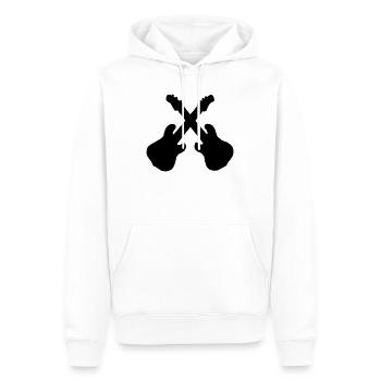 guitares - Sweat à capuche Premium bio Homme - blanc - Devant - Nico (187cm)